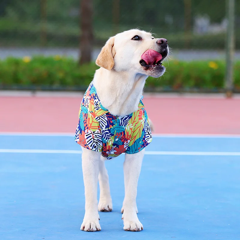 Hawaii Style Quick-Drying Pet Apparel Casual Canine Shirts for Dogs Cats Cotton XL XS Print Clothes Cool to Wear Spring Season