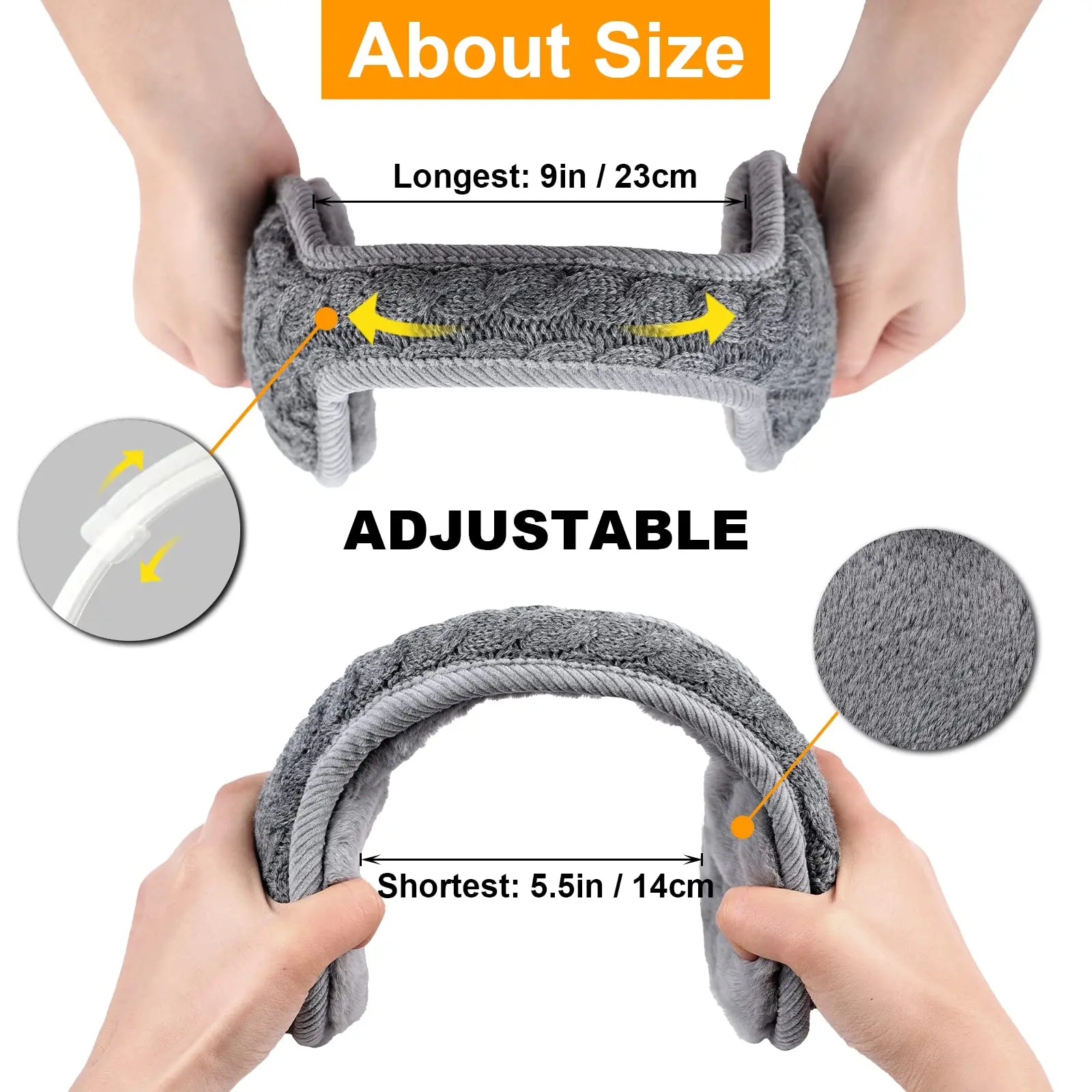 Unisex Men Women Winter Knitting Ear Warmer Jacquard Weave Winter Earmuff Solid Soft Plush Ear Muffs orejeras y mscaras oculares