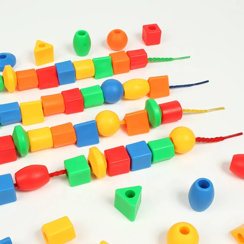 Hot sale diy  toy plastic lacing beads toy educational toys for kids