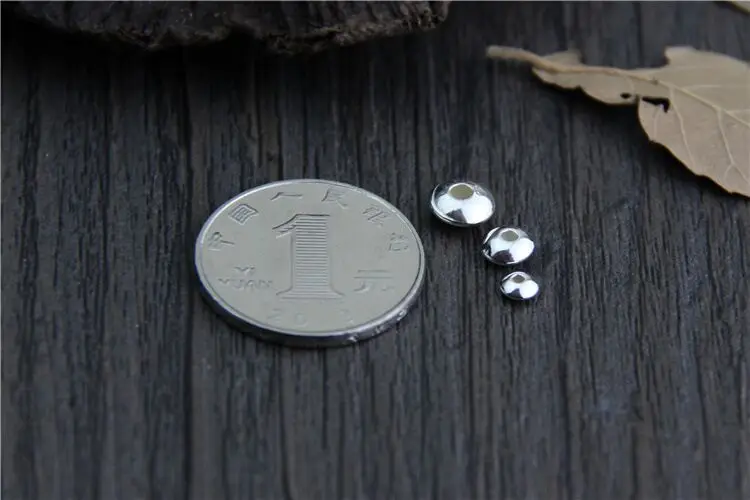 925 Sterling Silver 4mm 5mm 6mm 7mm flat round wheel spacer Beads for jewelry making