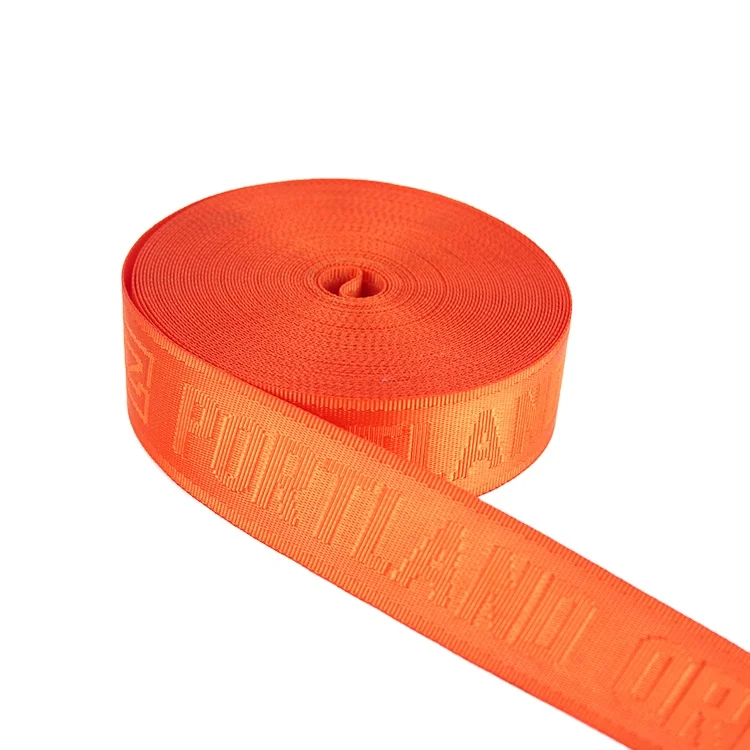 Fashion style 38mm high quality nylon jacquard webbing for luggage bags woven shoulder strap garment accessory suitcase tape