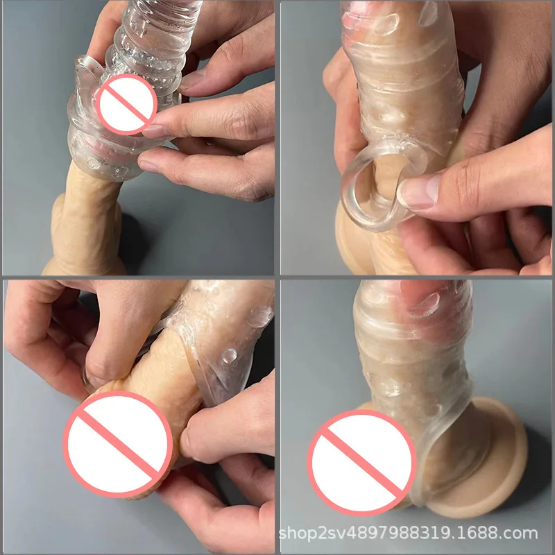 Male Tiger Wolf Brace Lock Essence Delay Penis Sets with Couple Massage  Body Use Sex Toys