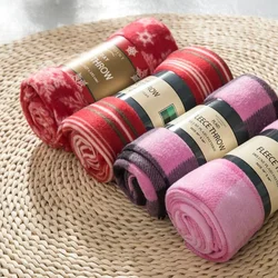 Chinese manufacturer custom cheap polyester blanket with embroidery LOGO polar fleece blanket Travel blanket