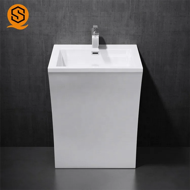 Onyx white dental pedestal wash basin stone acrylic bathroom pedestal sinks
