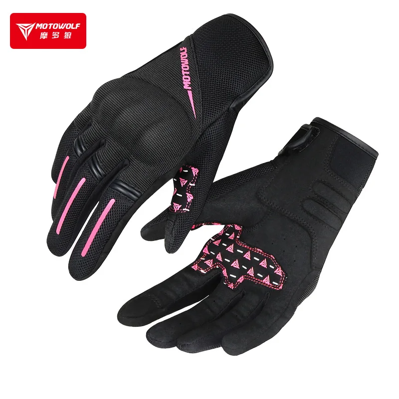 Motowolf breathable summer gloves for women riding gloves touch screen motorcycle accessories