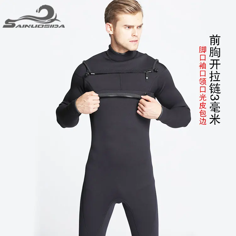Factory customization Neoprenan Diving Clothes Chain pulling type Wet Suit Men Swim Diving Wetsuit Spearfishing Surf Wetsuit