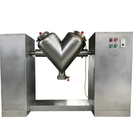Chemical Industry High Efficiency V-Type Copper Dry Powder Mixer/Milk Powder Shape Mixing Equipment 1000L 500kg