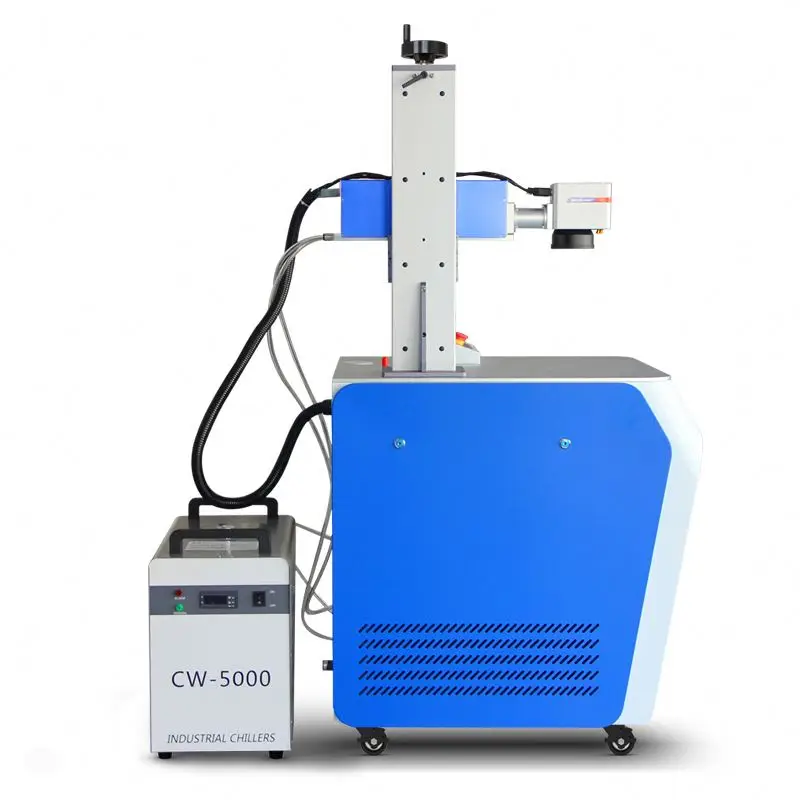 JPT 3W 5W UV laser marking machine with rotary for glass paper