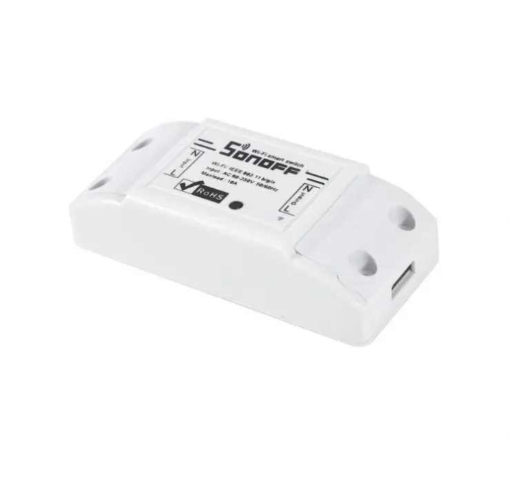 Sonoff Basic R2 Wifi Smart Switch Remote Control Automation Module DIY Timer Universal Smart Home 10A 220V AC 90-250V