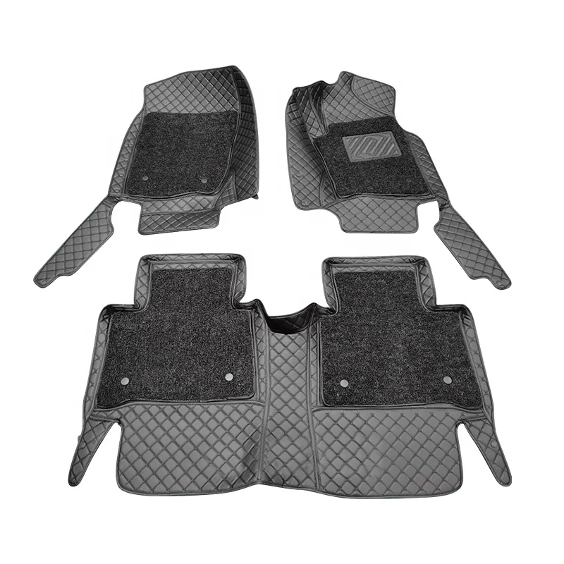 Factory wholesale. 7D car matsCar accessories Luxury Double layer with coil mat Leather customize  for mitsubishi