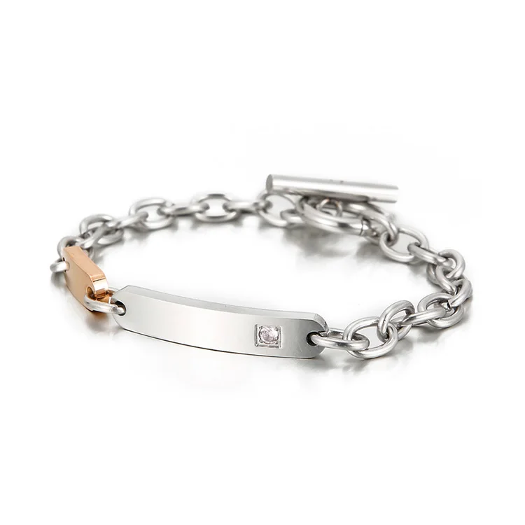 Custom 316 Stainless Steel Bracelet Customized Engraving Couple Bracelets Set Personalized Jewelry Gift for Men Women Valentine