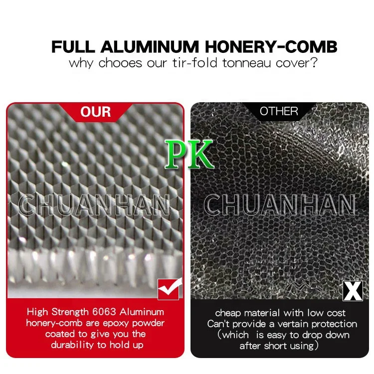 hot selling Hard Tri fold Aluminum Tonneau Cover for Tacoma Tundra Hilux