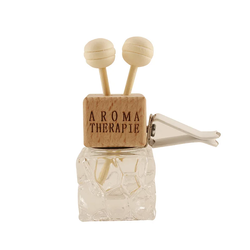 10ml Empty Car Diffuser Vent Clip Air Freshener Outlet Cooler Perfume Essential Oil Aromatherapy Bottle With Wooden Lid