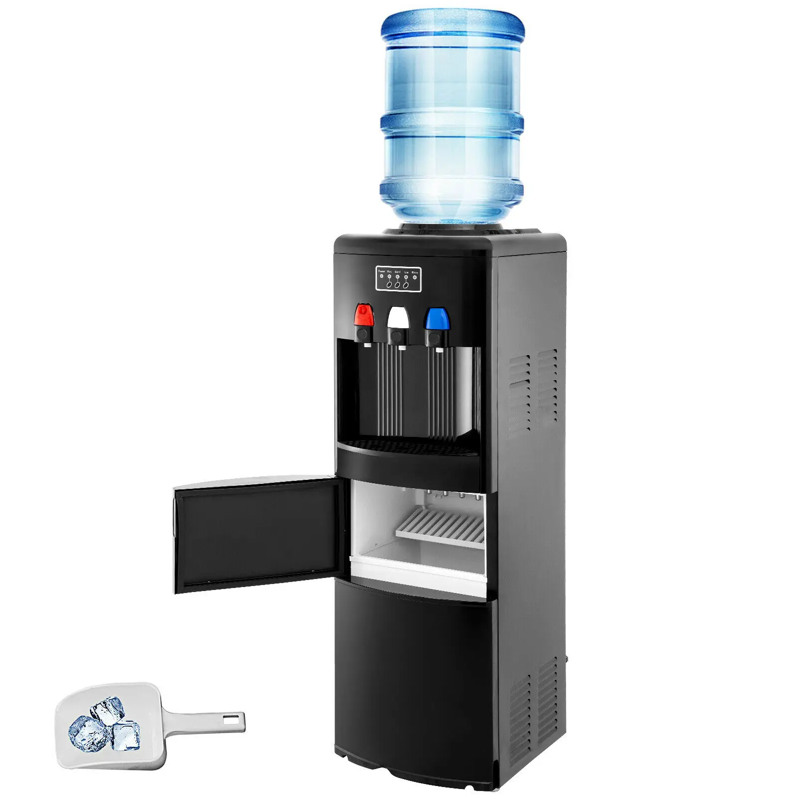 2 In 1 Water Dispenser with Built-in Ice Maker Machine Hot and Cold Top 3-5 Gallon Bottle