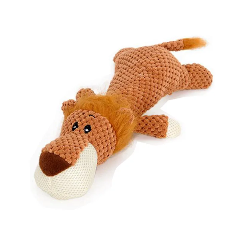 Pet Dog Sounds Toys Dogs Pet Chew Squeaker Toys Stuffed Squeaking Animal Shape Lion Elephant for Dogs Plush Sustainable,stocked