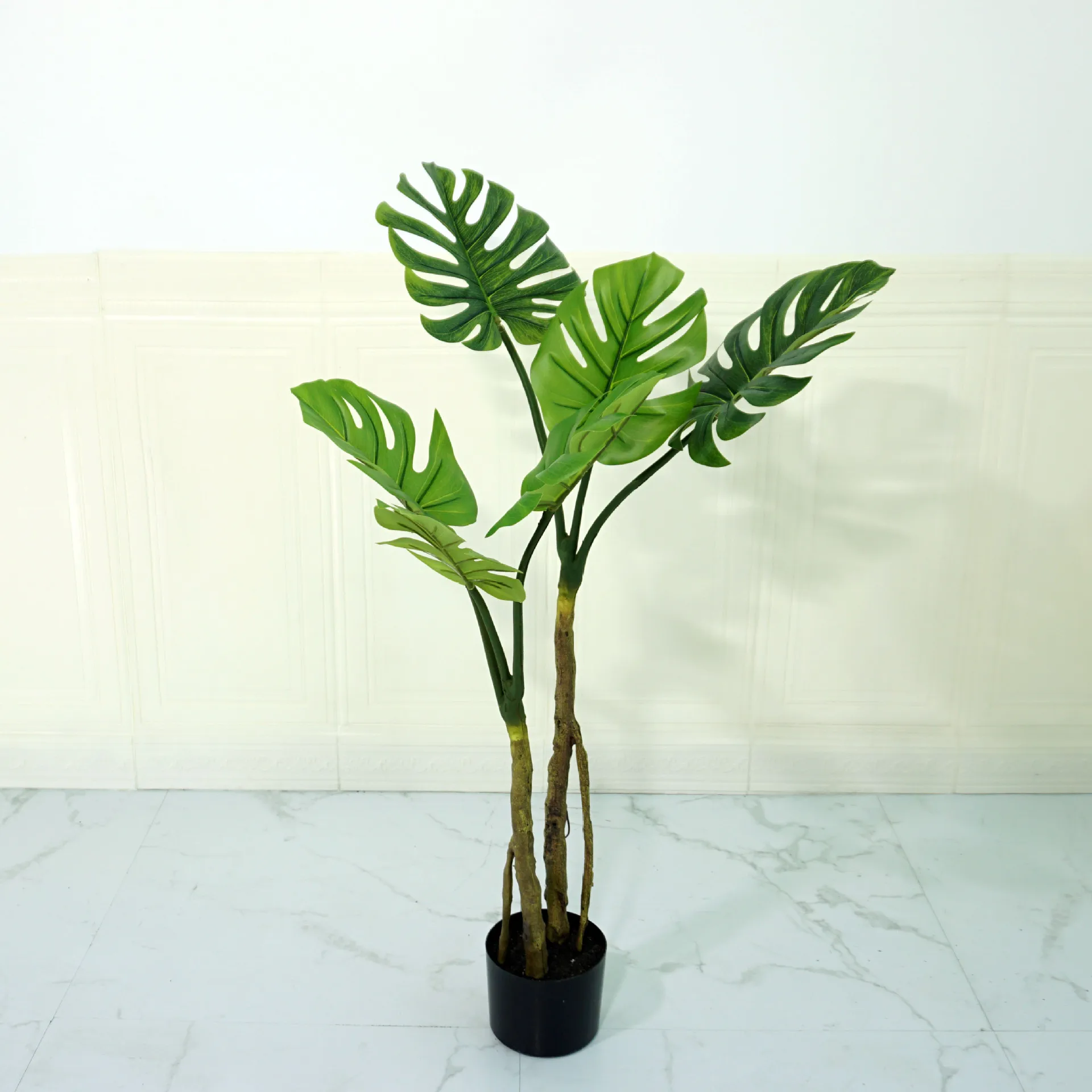 80CM 110CM 160CM decorative plants online sales monstera plant variegata artificial plant tree