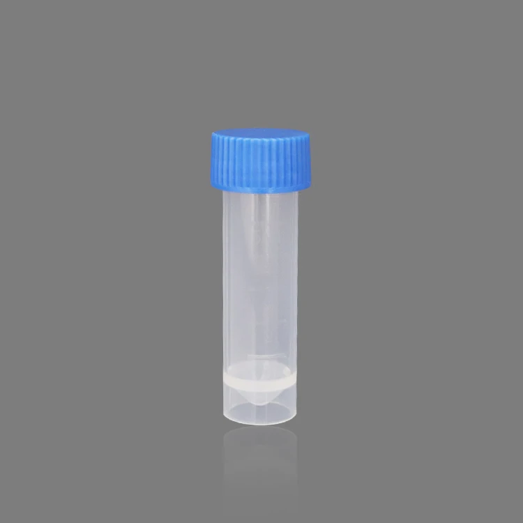 Transparent 5ml cryovial tube cryotube with external screw cap