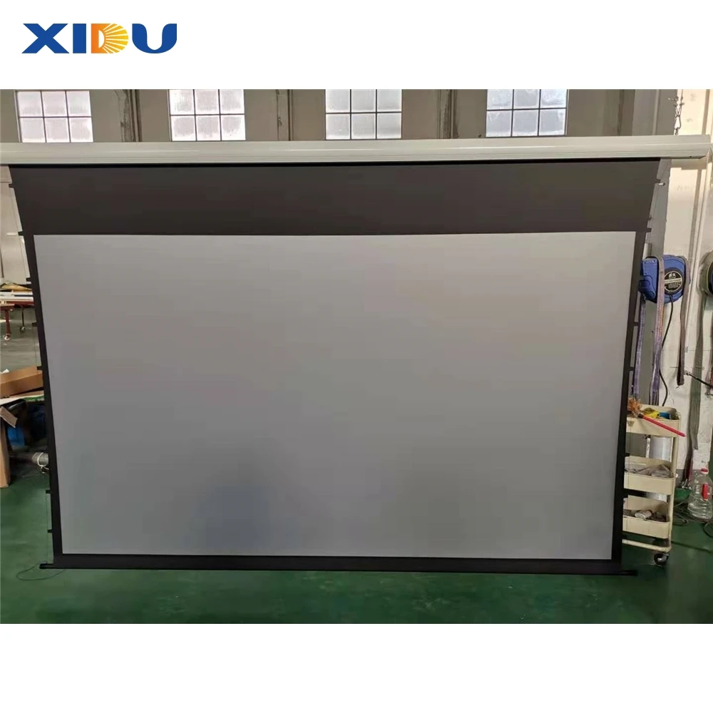 XIDU 200 inch Motorized Tab-tension Projector Projection Screen Super Smooth HD ALR Black 200 inch projector screen