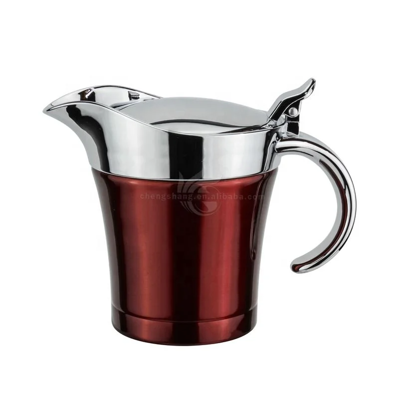 Thick Stainless Steel double wall Sauce Tomato Juice Container Gravy Boat