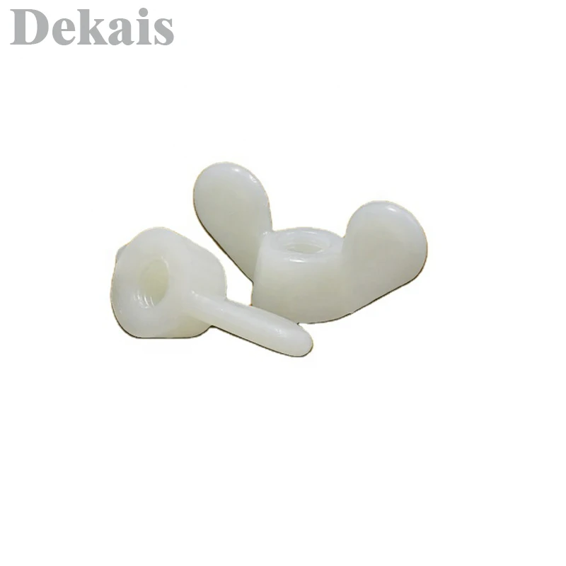 M4 M5 M6 M8 DIN315 Hand Tighten Black And White Nylon Nut Wingnut Butterfly Nut Ingot Plastic Wing Nuts