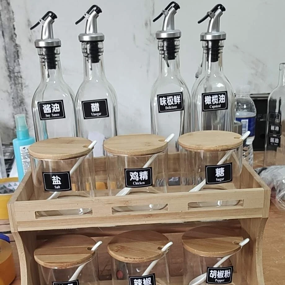 
spice & oil bottle and storage set 