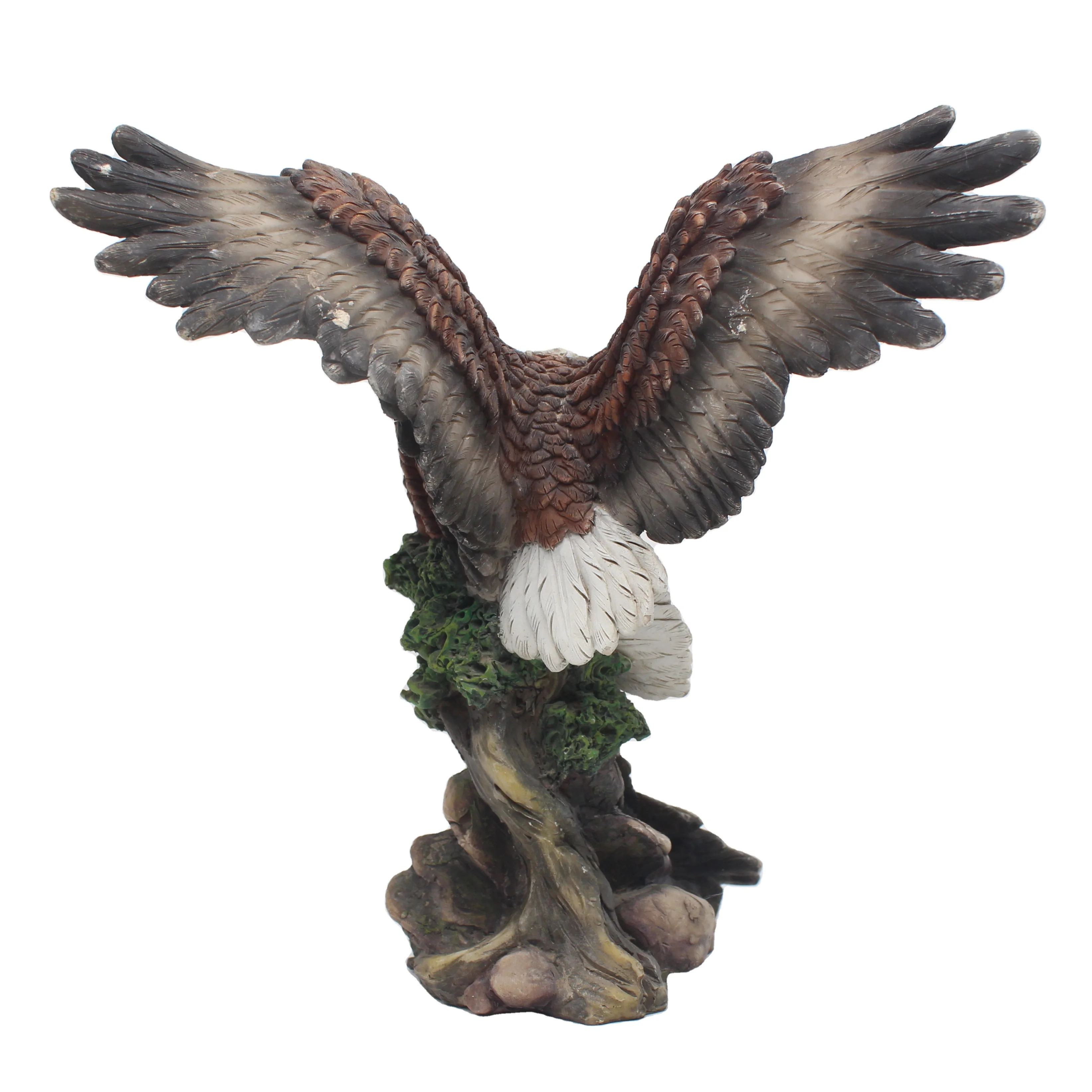 Custom Resin Ebros Wings of Glory Bald Eagle Statue Wildlife Eagle Figurine with Base Animal Bird Glory American Emblem Freedom