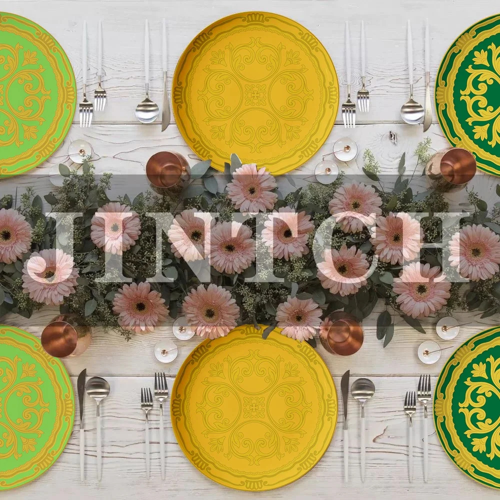 Wholesale Bone China Wedding Dinnerware Sets Ceramic Dinner Plates Sets Luxury Gold Rim Dinnerware