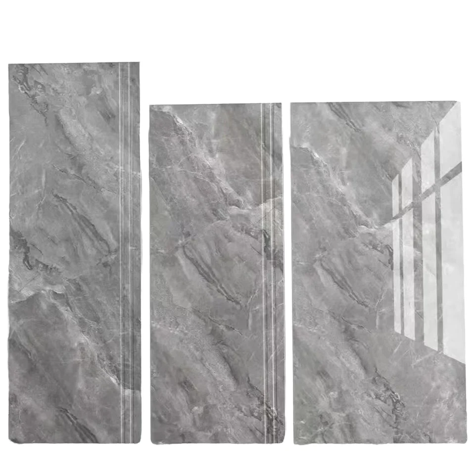 Non slip Contemporary Indoor Porcelain Staircase Step stair tiles Marble Ceramic Stair Tread Tiles Elegant Tiles for Staircase