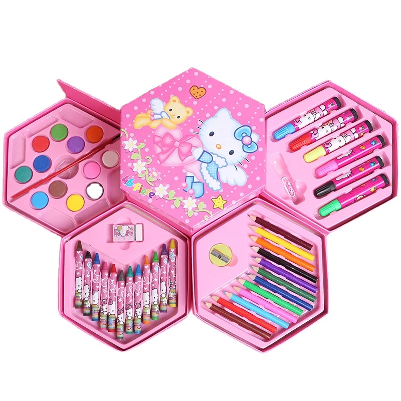 Factory Hot Sales Modern Design Coloring Set Art Supplies Panting Art Stationery Set Wholesale Kids Stationery Art Set