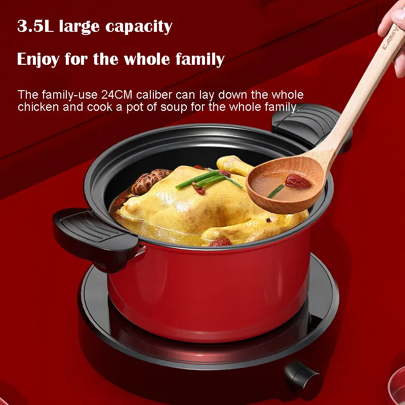 Micro Piezoelectric Die Casting Cooker Iron Granite Pan Stewing and Frying Kitchen Cooking Pot Soup & Stock Pots Set