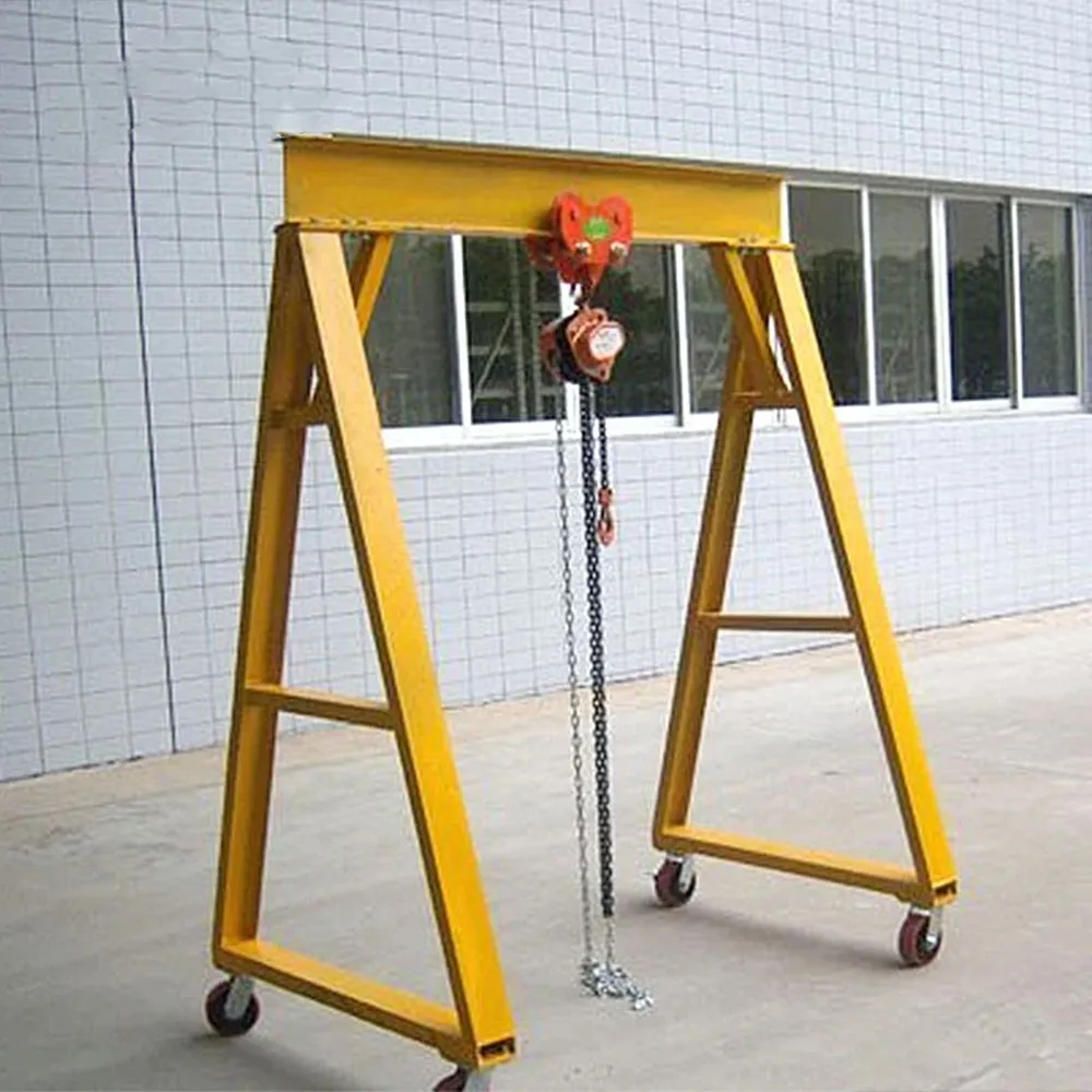 1 Ton Motorized Free Move Electric Small Gantry Crane with Chain Hoist