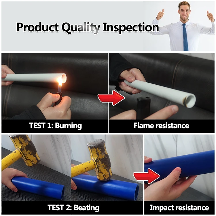 Industrial-Style PVC Square Pipe Hydroponics Plastic Tube for Indoor Plant & Agricultural Greenhouses Green & Yellow