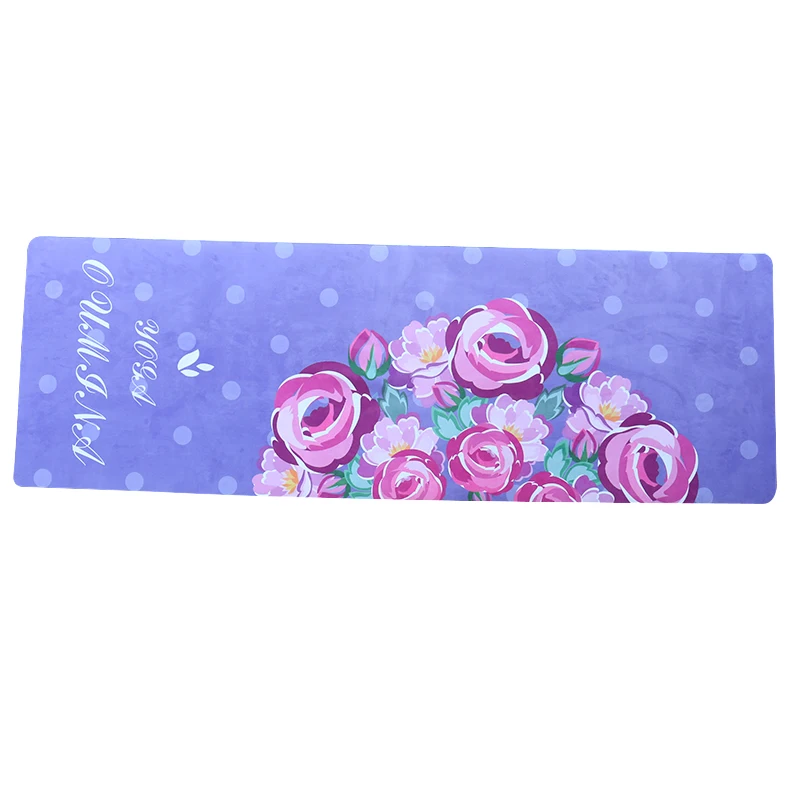 Natural Rubber And Suede Fold Print Personalized Custom Yoga Mats