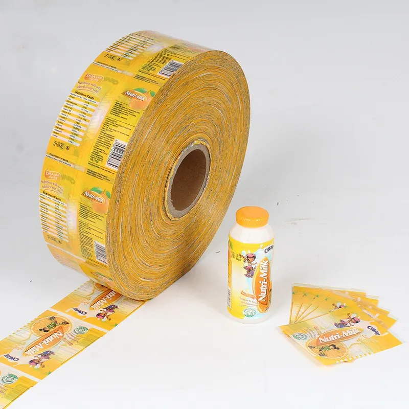 Custom Printed Protein Powder Bottle Label Stickers Glass Bottle Label Pet Film Heat Shrinkable PVC Beverage Can Shrink Sleeve