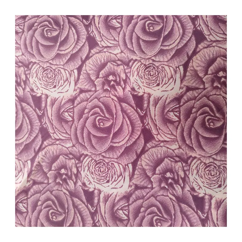 
China manufacturer new arrival latest design luxury big rose flower printed knit fabric 