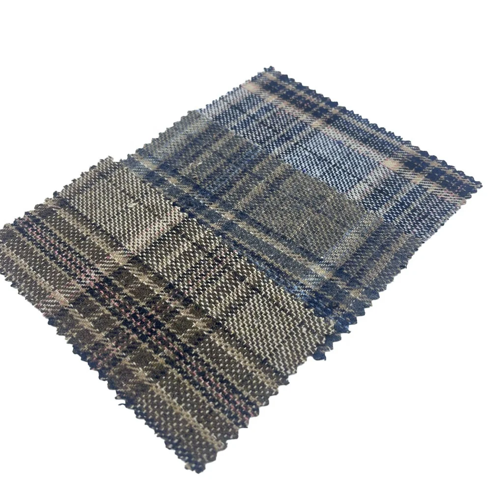 Fabric Manufacturing Woven Jacquard Suit Blazer Coat Plaid Tweed Wool/Polyester Fabrics For Clothing 2242