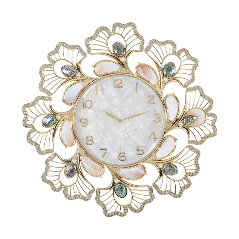 0072W Popular Decorative Clock Wholesale Three-Dimensional Clock Face Art Modern Light Luxury Metal Wall Watch Clock