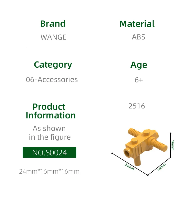Wange 2516 A submachine Gun Building Block Chain Saw Tool Weapon Brick Compatible with all Brand Children Toys Gift Bo