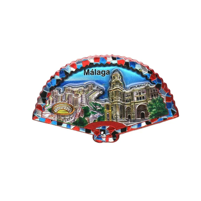 Cheap Custom Malaga City Tourist Souvenir 3D Wooden Deration Foil Fridge Magnets
