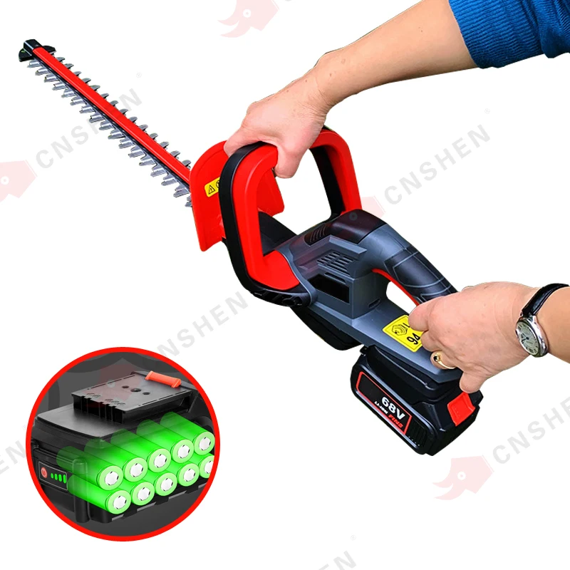Double-edged manganese steel rust-proof blades professional lithium-ion garden cutter power electric hedge trimmer 20v