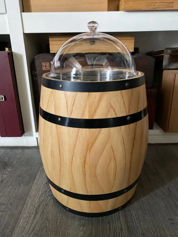 Supermarket wood stainless steel grain barrel for sale