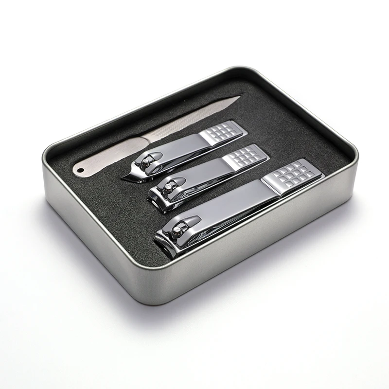 Customized Professional Grooming Kits 4 Pieces Manicure Set Rose Gold Nail Clippers Used In Manicure And Pedicure Kit