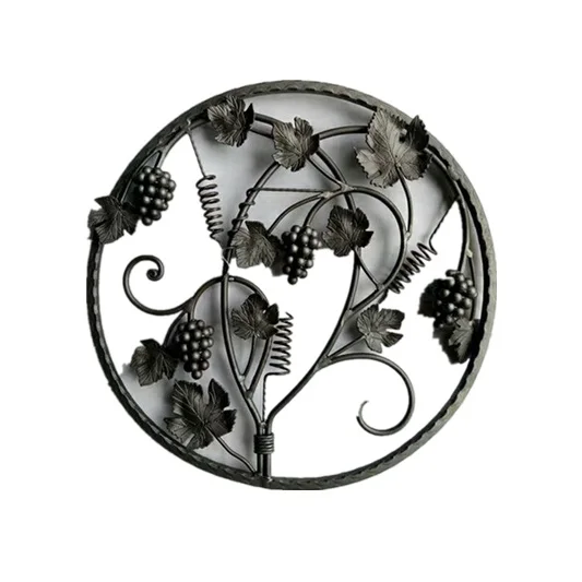 wrought iron art ornament fence decoration part forged weldable grape with leaf accessories casting steel baluster fitting