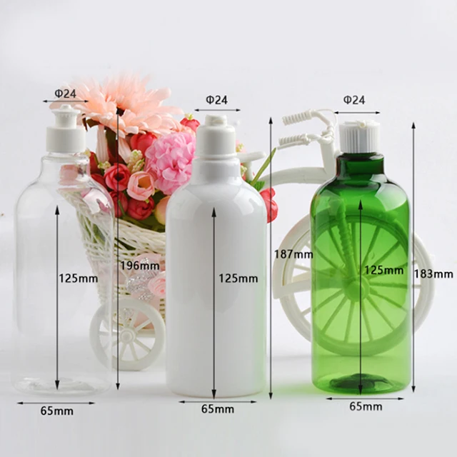 Hengjian 500ml plastic empty detergent cleanser essence bottle dishwashing liquid contain with cap for shampoo