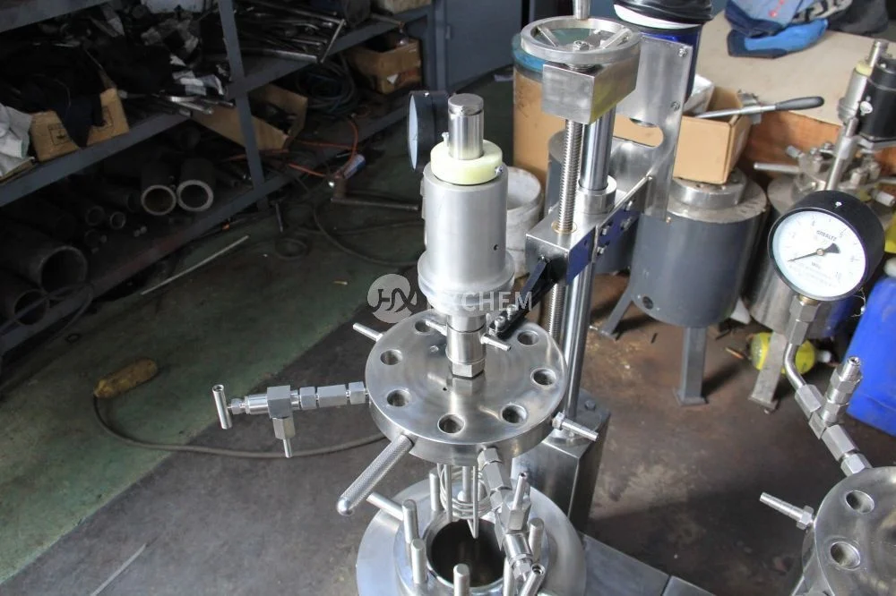 Cover lid liting and vessel body fixed lab stainless steel high pressure reactors