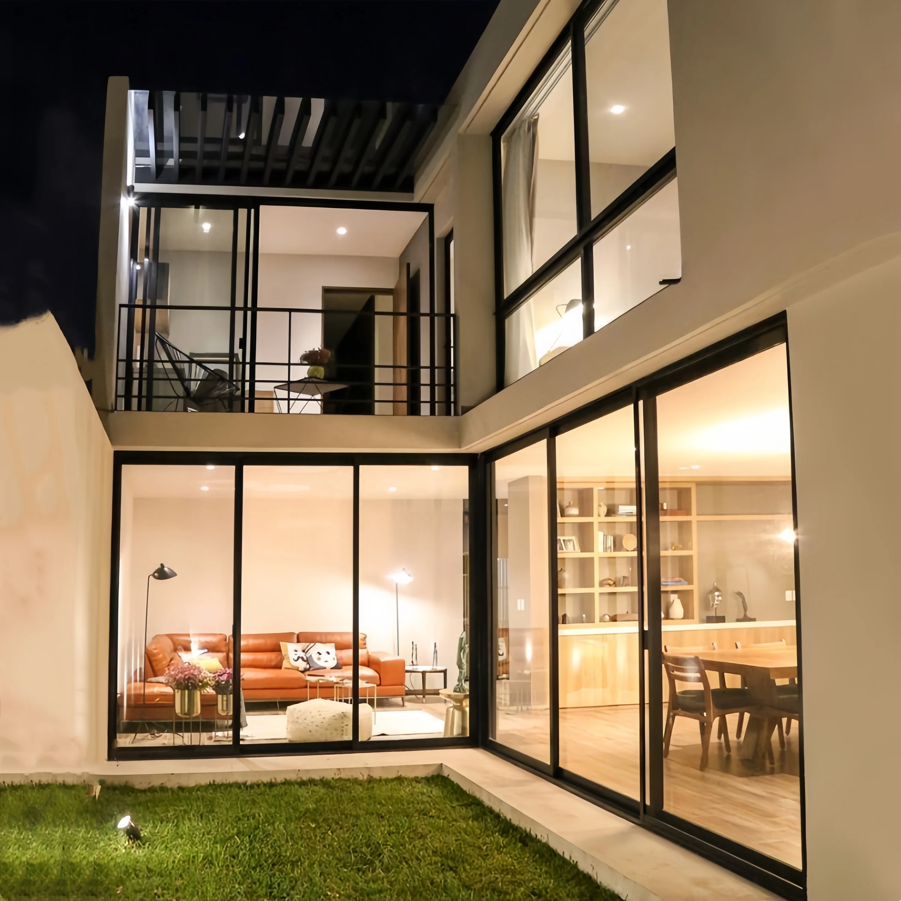 customized outdoor double glazed Residential houses waterproof soundproof door sliding door large heatproof slide doors for sale