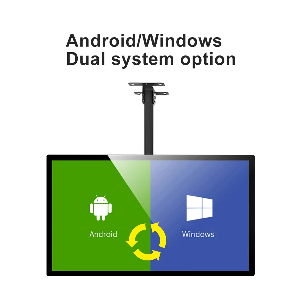 High Brightness 55 Inch LCD Display Advertising Player Remote Control Digital Menu Board Restaurant Wall Hanging SDK Function