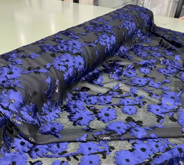 Silk velvet Dirac & Garbasa Sets Ready to ship Best quality Metallic Silk Lurex jacquard Fabric For ladies garment