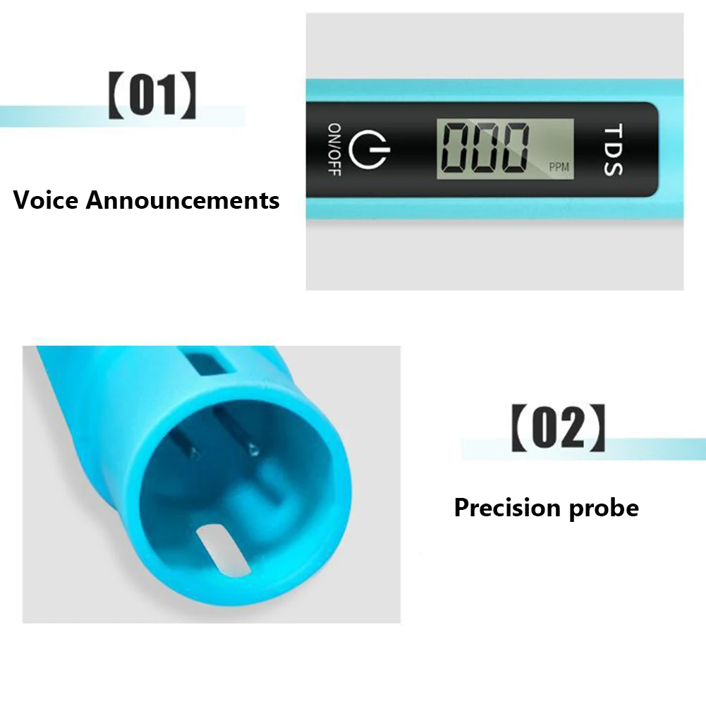 Digital PH TDS Meter Tester Temperature Pen Water Purity PPM Filter Hydroponic for Aquarium Pool Water Monitor Tester