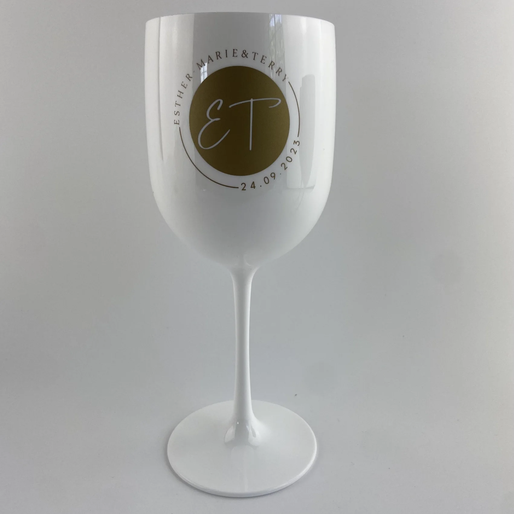 Unbreakable Reusable 16oz  Polycarbonate Plastic BLACK Wine Glasses